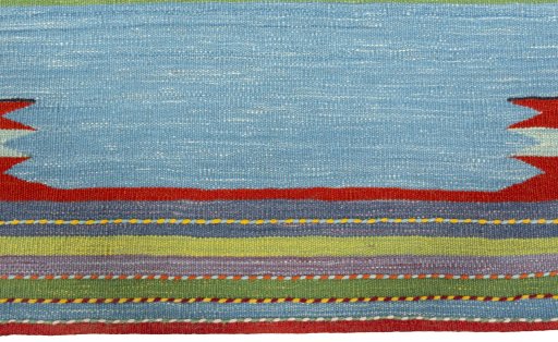 Central medallion detail of New Kilim Sofre rug from Turkey