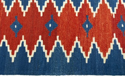 Close-up detail of New Modern Design rug from Turkey showing Wool weave
