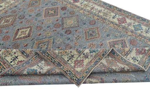 Central medallion detail of New Kazak rug from Pakistan