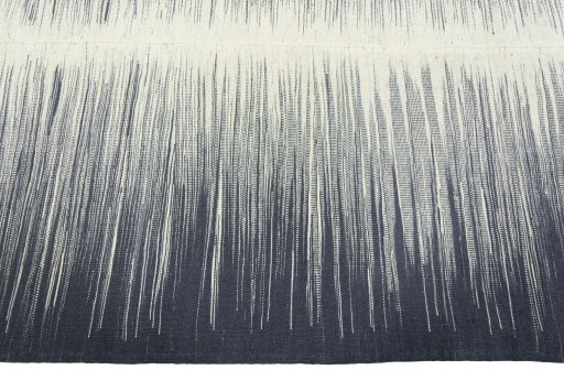 Close-up detail of New Kilim Kiasar rug from Turkey showing Wool weave