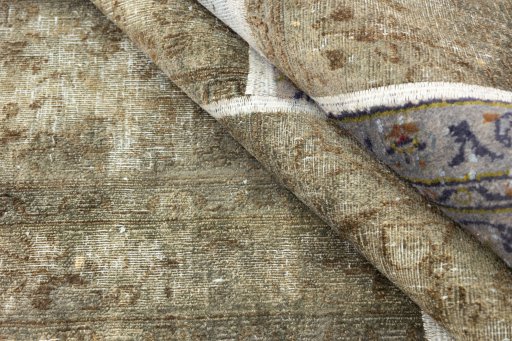 Full view of 1960s Patchwork rug from Iran / Persia, 240 × 170 cm in Gray tones