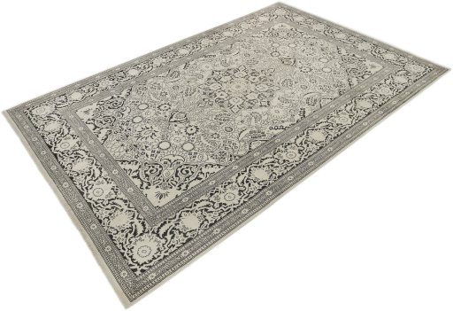 Close-up detail of 1990s Vintage rug from India showing Silk weave