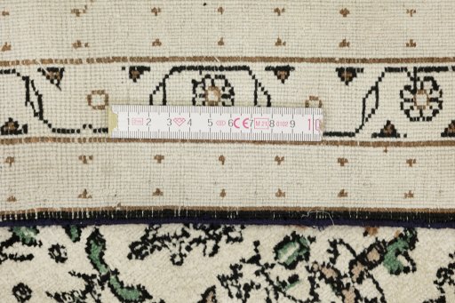Close-up detail of 1990s Vintage rug from India showing Silk weave