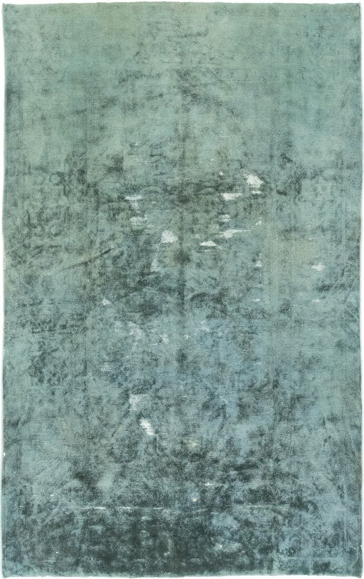 Full view of 1940s Vintage rug from Germany, 310 × 200 cm in Blue tones