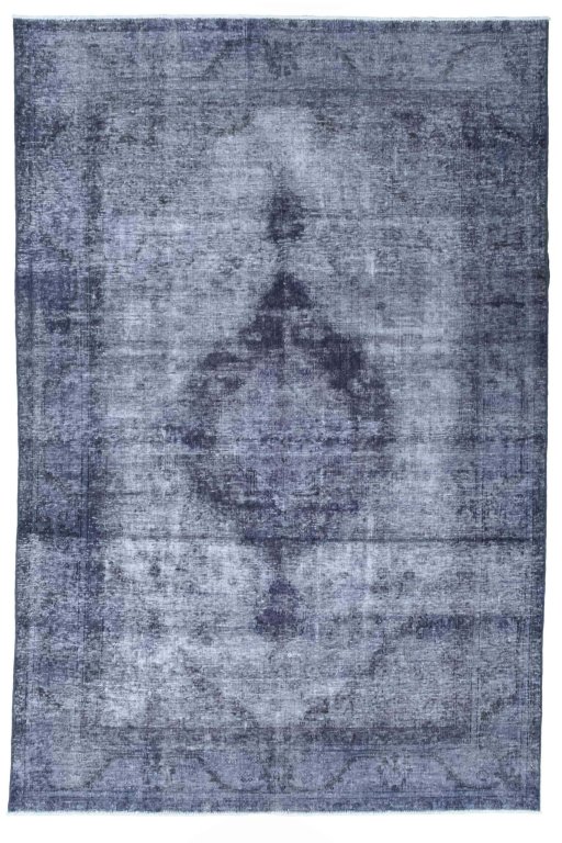 Full view of 1970s Vintage rug from Iran / Persia, 288 × 192 cm in Blue tones