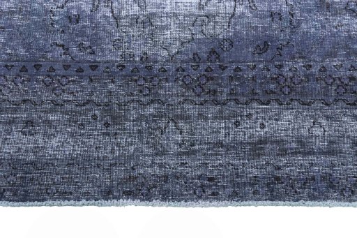 Full view of 1970s Vintage rug from Iran / Persia, 286 × 187 cm in Blue tones
