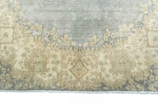Full view of 1970s Vintage rug from Iran / Persia, 246 × 138 cm in Gray tones