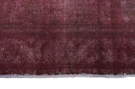 Close-up detail of 1970s Vintage rug from Iran / Persia showing Wool weave