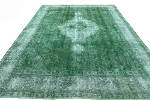 Surface texture of 1970s Vintage rug with natural Wool and intricate pattern