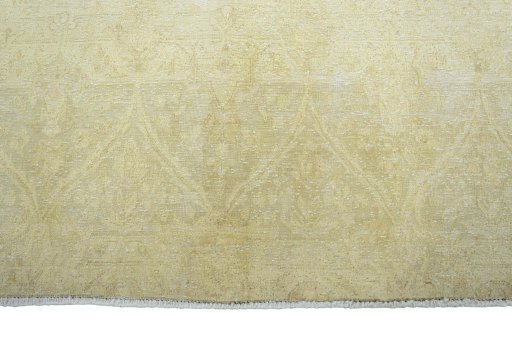 Full view of 1970s Vintage rug from Iran / Persia, 388 × 294 cm in Beige tones