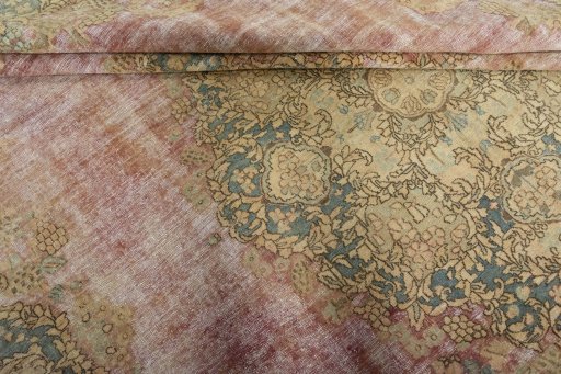 Close-up detail of 1950s Vintage rug from Pakistan showing Wool weave