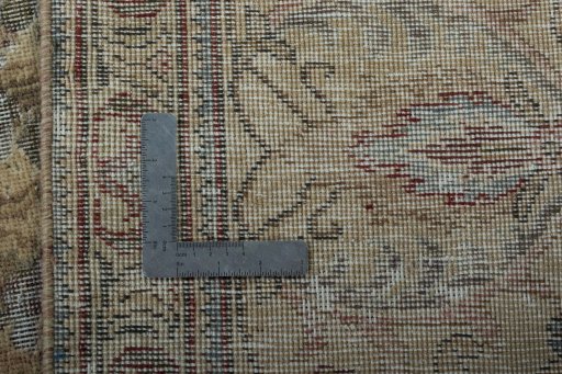 Close-up detail of 1970s Vintage rug from Turkey showing Wool weave