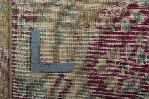 Close-up detail of 1970s Vintage rug from Turkey showing Wool weave