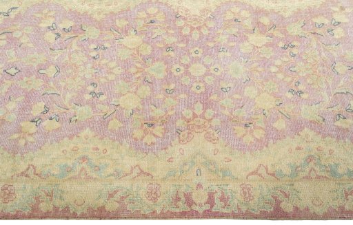 Close-up detail of 1970s Vintage rug from Turkey showing Wool weave