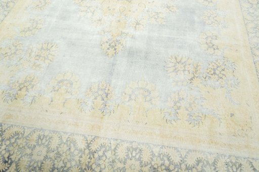 Close-up detail of 1970s Vintage rug from Turkey showing Wool weave