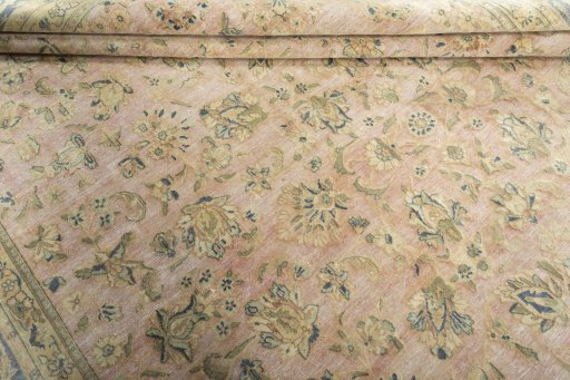 Full view of 1950s Vintage rug from Turkey, 427 × 290 cm in Red tones