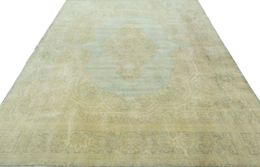 Surface texture of 1970s Vintage rug with natural Wool and intricate pattern
