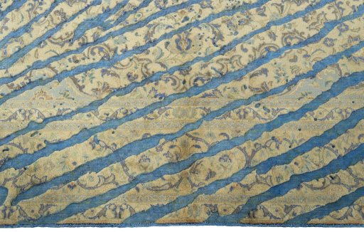Close-up detail of 1970s Vintage rug from Pakistan showing Wool weave