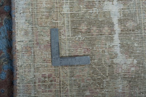 Close-up detail of 1970s Vintage rug from Pakistan showing Wool weave