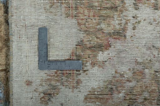 Close-up detail of 1970s Vintage rug from Pakistan showing Wool weave