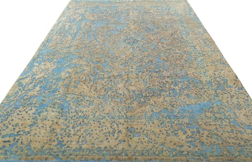 Surface texture of 1970s Vintage rug with natural Wool and intricate pattern