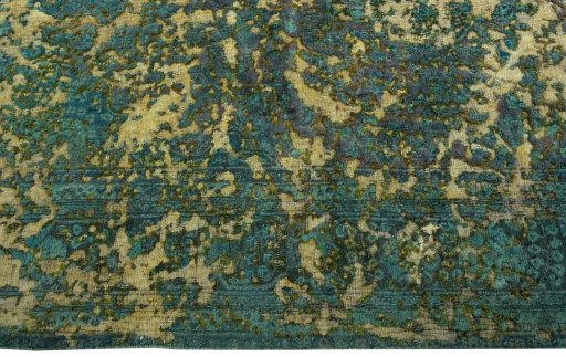 Close-up detail of 1950s Vintage rug from Pakistan showing Wool weave