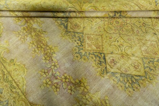 Close-up detail of 1950s Vintage rug from Pakistan showing Wool weave