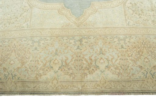 Full view of 1950s Vintage rug from Pakistan, 411 × 310 cm in Blue tones