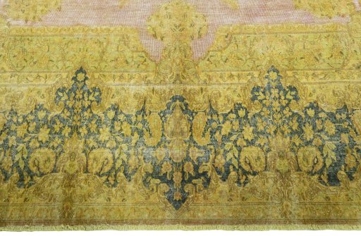 Full view of 1950s Vintage rug from Pakistan, 402 × 283 cm in Red tones