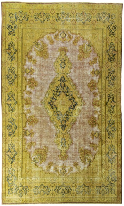 Full view of 1950s Vintage rug from Pakistan, 488 × 293 cm in Red tones