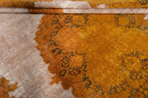Close-up detail of 1950s Vintage rug from Pakistan showing Wool weave