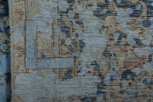 Close-up detail of 1950s Vintage rug from Pakistan showing Wool weave