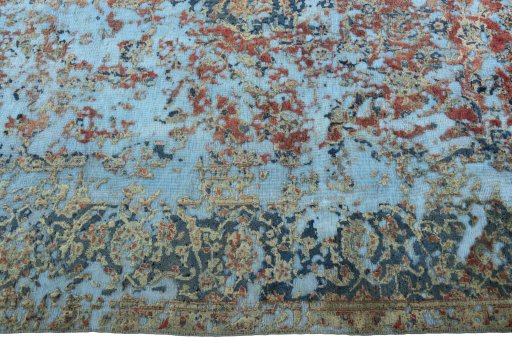 Close-up detail of 1950s Vintage rug from Pakistan showing Wool weave