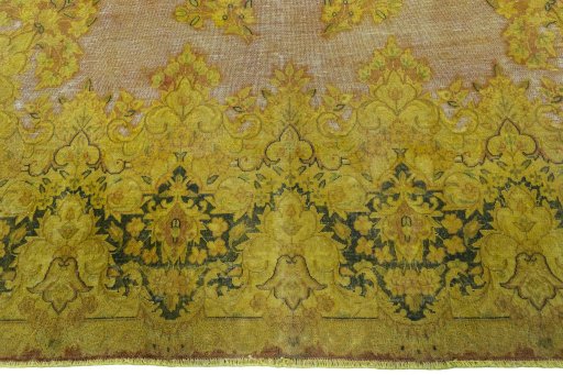 Full view of 1950s Vintage rug from Pakistan, 385 × 291 cm in Red tones