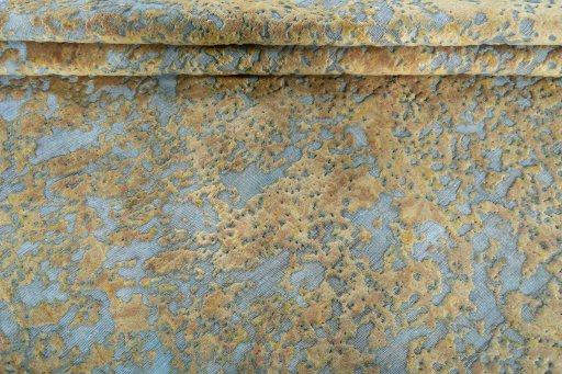Full view of 1950s Vintage rug from Pakistan, 293 × 252 cm in Blue tones