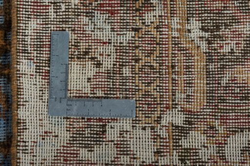 Close-up detail of 1950s Vintage rug from Pakistan showing Wool weave