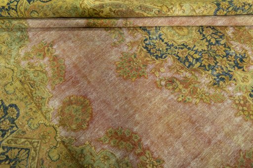 Close-up detail of 1950s Vintage rug from Pakistan showing Wool weave