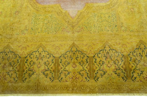 Full view of 1950s Vintage rug from Pakistan, 420 × 295 cm in Red tones