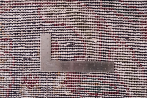 Close-up detail of 1950s Vintage rug from Iran / Persia showing Wool weave