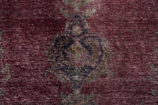 Full view of 1955s Vintage rug from Iran / Persia, 382 × 290 cm in Red tones