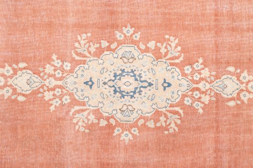 Full view of 1955s Vintage rug from Iran / Persia, 262 × 172 cm in Red tones