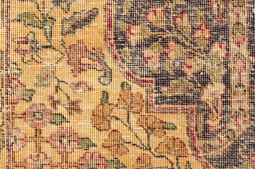Full view of 1945s Vintage rug from Iran / Persia, 180 × 134 cm in Brown tones