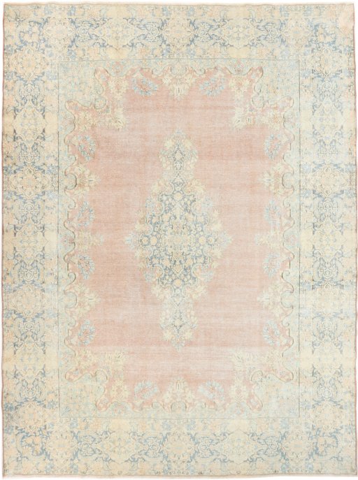 Full view of 1960s Vintage rug from Iran / Persia, 396 × 296 cm in Terracotta tones