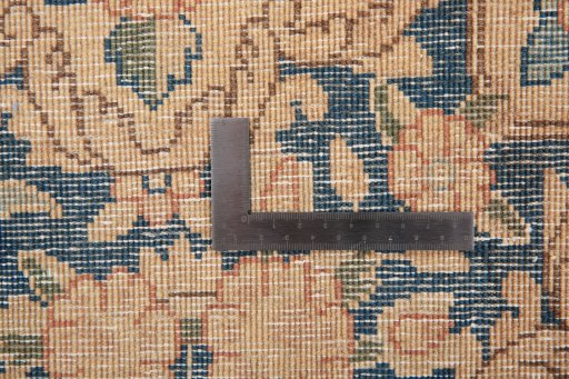 Surface texture of 1960s Vintage rug with natural Wool and intricate pattern