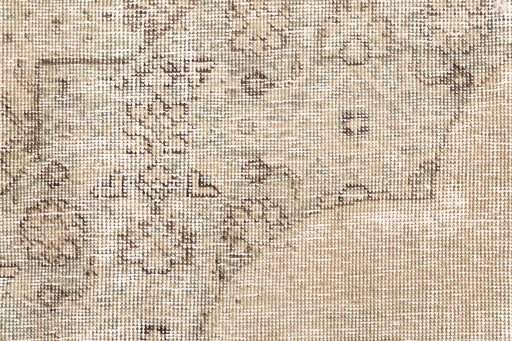 Close-up detail of 1970s Vintage rug from Iran / Persia showing Wool weave