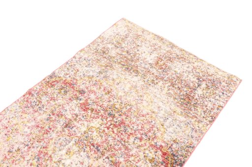 Surface texture of 1973s Vintage rug with natural Wool and intricate pattern