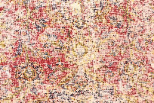 Full view of 1973s Vintage rug from Iran / Persia, 388 × 104 cm in Cream tones