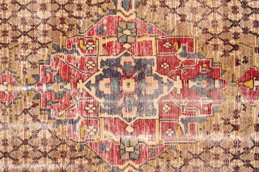 Full view of 1971s Vintage rug from Iran / Persia, 275 × 143 cm in Red tones