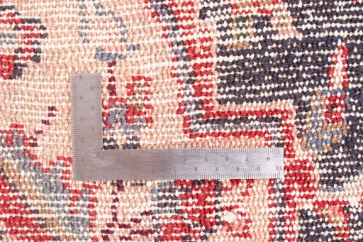 Full view of 1975s Vintage rug from Iran / Persia, 283 × 77 cm in Blue tones