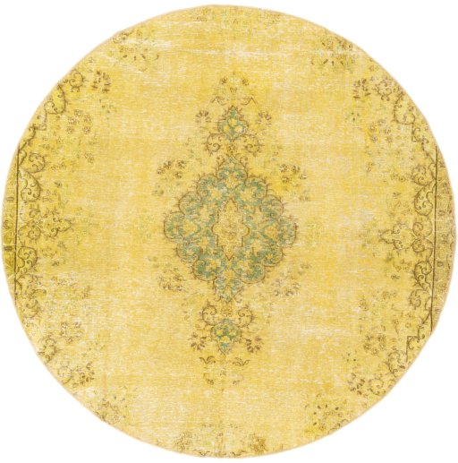 Full view of 1970s Vintage rug from Iran / Persia, 223 × 223 cm in Cream tones